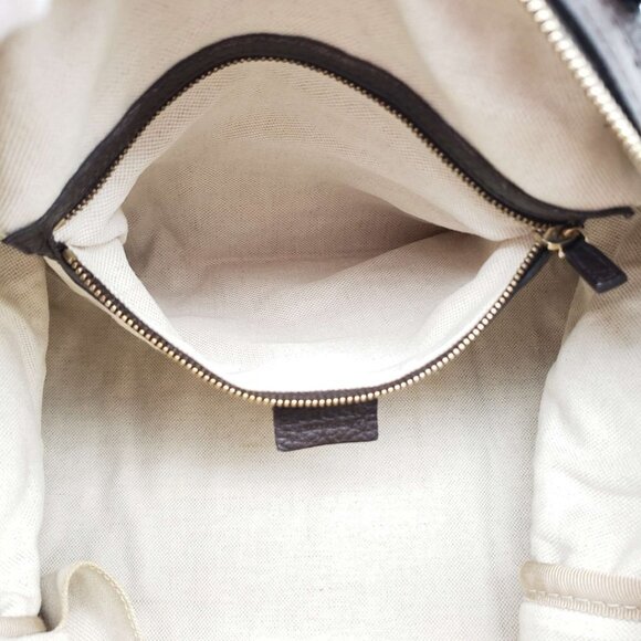 100% Authentic Gucci Web Brown Boston Leather Shoulder Bag 635-11292021 - Picture 14 of 16